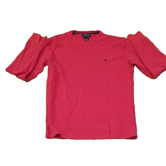 Polo by Ralph Lauren Other - Polo Ralph Lauren Shirt Mens M Red Long Sleeve Crew Neck Classic Fit Cotton Pony